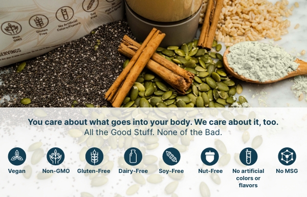 Neora's clean formula guarantee for Plant-Based Protein Powder.